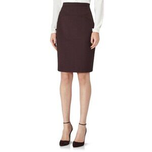 REISS Ricca Wool Pencil Skirt Plum Size 4